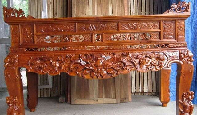 Sập thờ hoa sen chuẩn kích thước phong thủy Sập thờ hoa sen chuẩn kích thước phong thủy