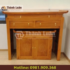 Tủ thờ gỗ mít có màu vàng đẹp mắt