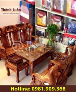 Mẫu bàn ghế gỗ phòng khách Thành Luân GG2
