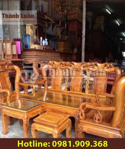 Mẫu bàn ghế gỗ phòng khách Thành Luân GG1 (Gỗ Hương)