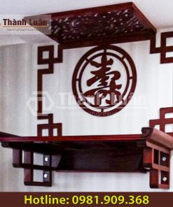 Bàn thờ treo tường đẹp BTT25 (Gỗ Hương)