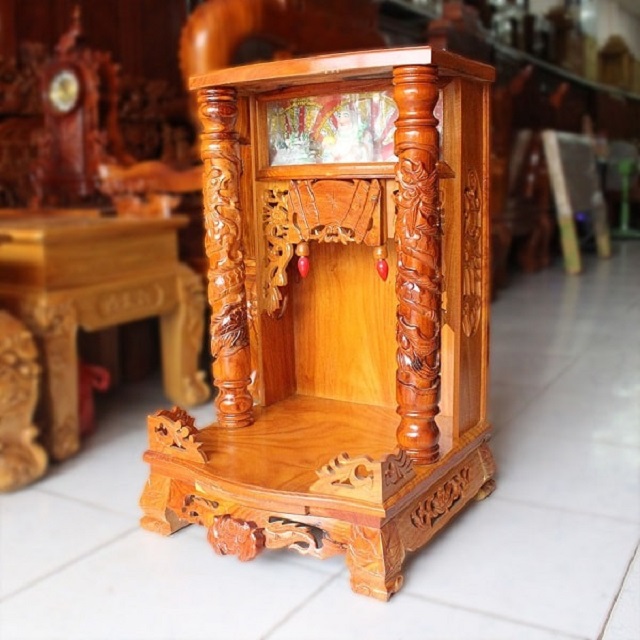 Bàn thờ ông địa gỗ căm xe Bàn thờ ông địa gỗ căm xe