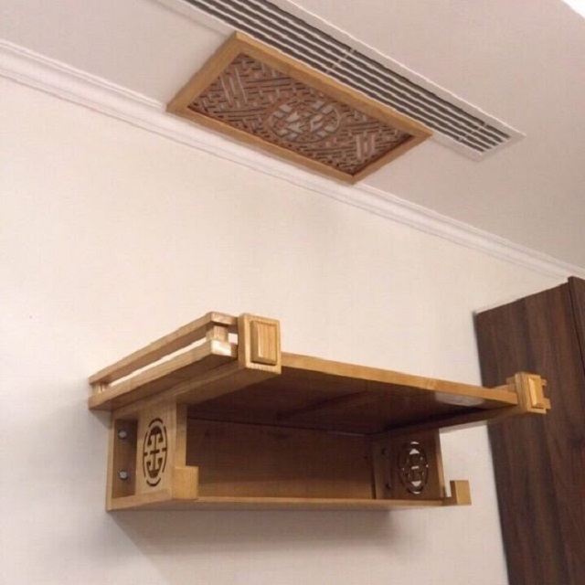Bàn thờ treo tường làm từ gỗ quý chắc chắn, vững chãi bàn thờ treo tường hiện đại, Top mẫu bàn thờ treo tường hiện đại mọi gia đình nên sở hữu