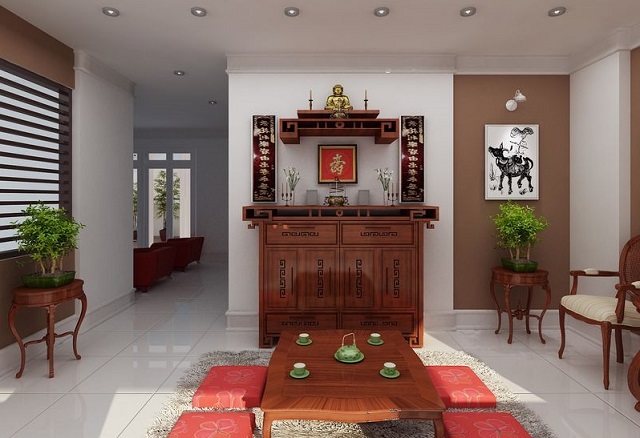 Lý do không nên đặt bàn thờ xung với cửa Lý do không nên đặt bàn thờ xung với cửa